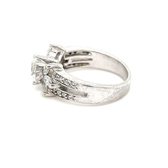 Sparkling Cz Silver Plated Ring - Picture 7 of 8